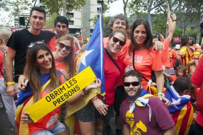 Un grup a Barcelona l’11-S.