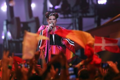 Netta Barzilai interpretando el tema con el que se alzó con el triunfo en el certamen.