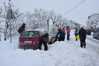 Imatge d'arxiu d'una nevada a Bellver de Cerdanaya