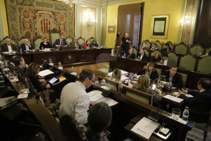 Un moment del ple extraordinari dels pressupostos de la Paeria.