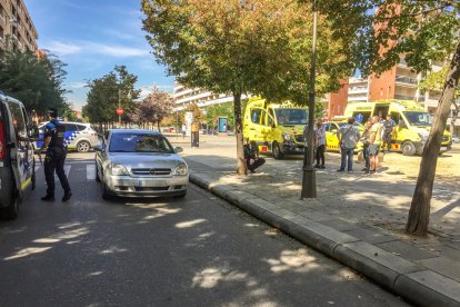 La Urbana a la zona poc després de l’accident.