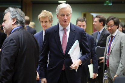 El negociador jefe de la UE para el Brexit, Michel Barnier, ayer en Bruselas.