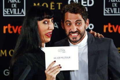 Rossy de Palma i Paco León, ahir durant la presentació.