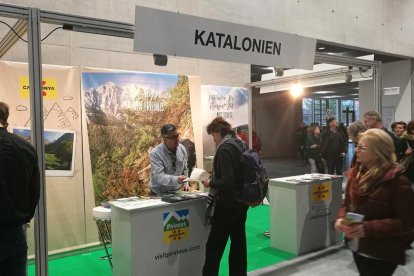 Estand de l’Agència de Turisme, amb un apartat per a Lleida.