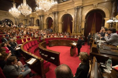 Vista de l'hemicicle del Parlament.