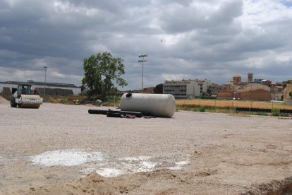 Las obras de mejora de la zona deportiva municipal ya han empezado. 