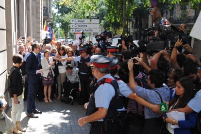 Marc Solsona, després de declarar a la Fiscalia Superior de Catalunya.