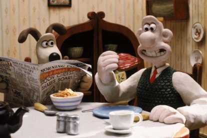 Fotogrames de ‘Wallace & Gromit’ de Peter Lord i de ‘Gymnasia’ del duo canadenc Chris Lavis i Maciek Szczerbowski.