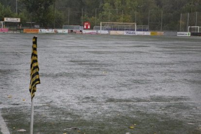 Aquesta és la imatge que presentava ahir el camp del Pardinyes.