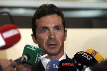 Guillermo Amor, director de relaciones institucionales del Barcelona, tras la reunión en la RFEF.