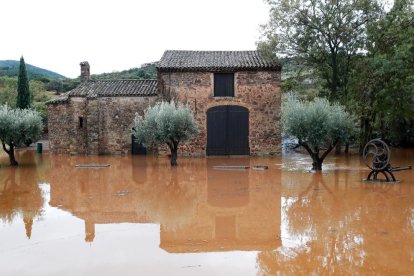 Una zona inundada prop del riu Argens.