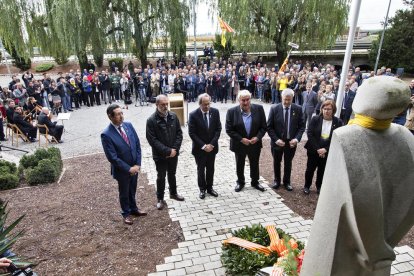 Josep Companys, Quim Torra, Amadeu Ros, Salvador Bonjoch y Rosa Maria Perelló, en El Tarròs.