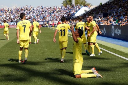 Bacca celebra el gol que va donar el primer triomf de la temporada a l’equip.