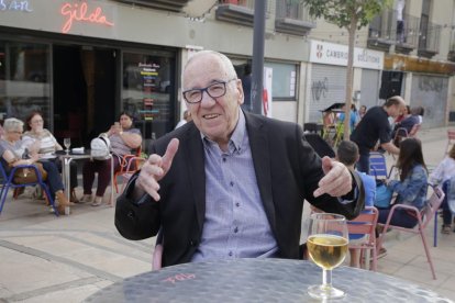 Feliu Formosa, ahir al Bar Gilda de Lleida abans del recital.