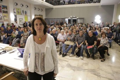 Paluzie, ayer en la sala Alfred Perenya de l'IMAC antes de la charla.