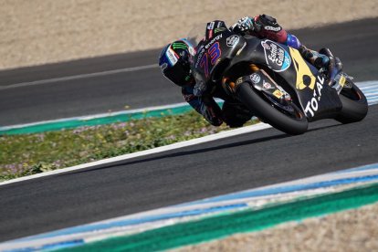 Àlex Màrquez durante el test oficial de ayer en el circuito de Jerez.