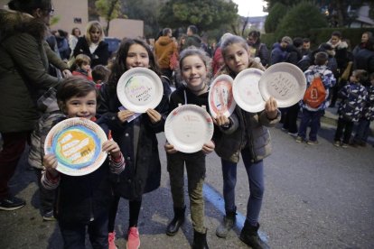 Los niños han participado activamente en la protesta.