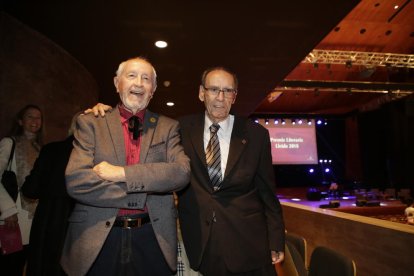 Josep Vallverdú y Jordi Pàmias, dos protagonistas de la velada.