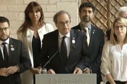 La declaració institucional de Quim Torra.