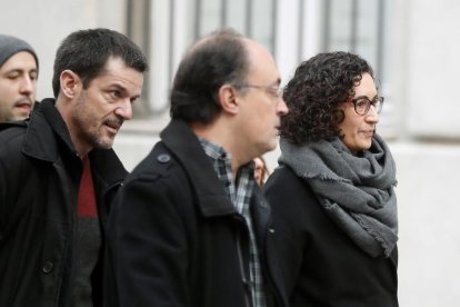 Marta Rovira, a la seua arribada al Tribunal Suprem aquest dilluns.