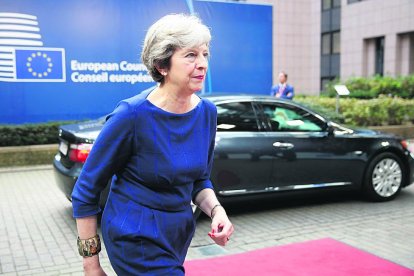 La primera ministra britànica, Theresa May, una de les protagonistes de la cimera, centrada en el Brexit.