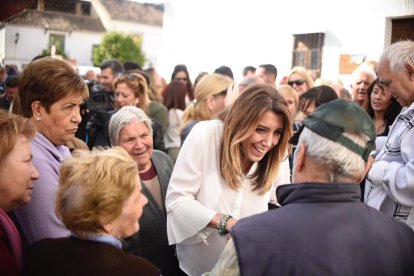 La presidenta andaluza, Susana Díaz, ayer, en un acto de campaña.