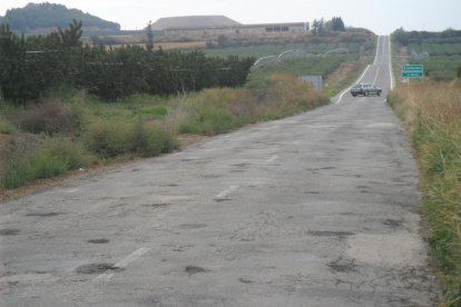 Imatge d’arxiu de l’estat del tram aragonès de l’L-902.