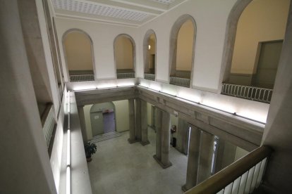 Vista interior de l’edifici de l’Audiència, futura seu del museu.