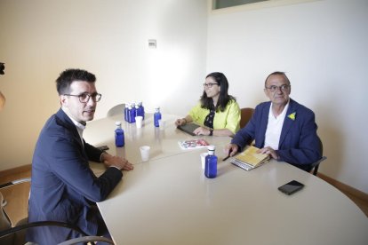 Miquel Pueyo ha iniciado este lunes con Toni Postius las 'reuniones oficiales' con los grupos municipales.