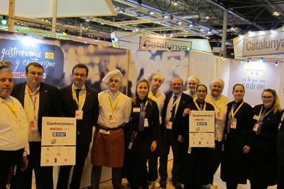 Un moment durant la jornada inaugural de Fitur a l’estand de Lleida i Catalunya.