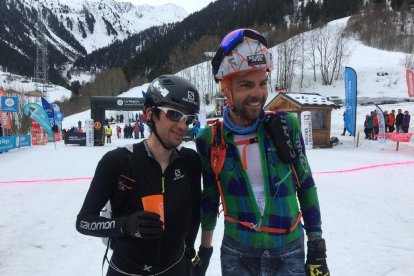 Killian Jornet i Jakob Hermann, guanyadors de l’etapa d’ahir a la mítica Pierra Menta.