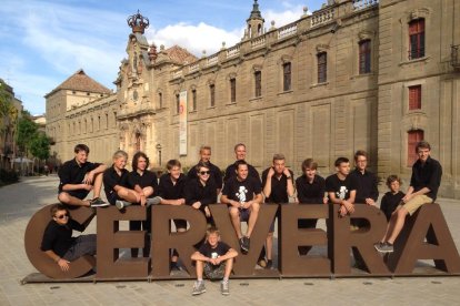 El grupo alemán Bi-Cussion, en una anterior visita a Cervera.