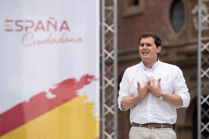 El líder de Ciutadans, Albert Rivera, ahir a Màlaga.