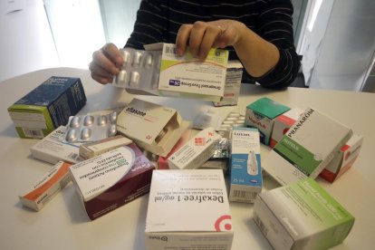 Algunos de los medicamentos que se pueden encontrar en un botiquín doméstico.