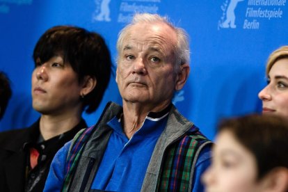 Bill Murray, un dels actors que presta la veu a ‘Isle of dogs’, ahir a Berlín.