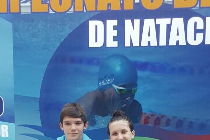 Paula Juste y José Vendrell después de la primera jornada del Campeonato.