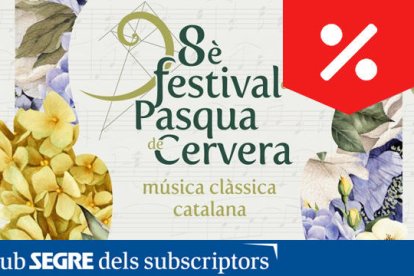 El cartell de la 8a edició del Festival de Pasqua de Cervera.