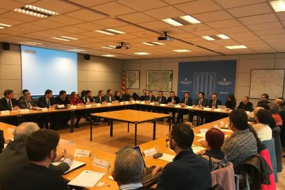 La reunión del grupo de trabajo sobre peajes celebrada ayer.