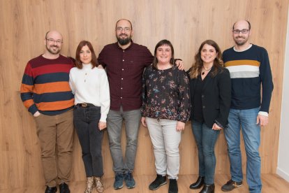 Valls (al centre) amb la resta de l’equip directiu de l’EPS.