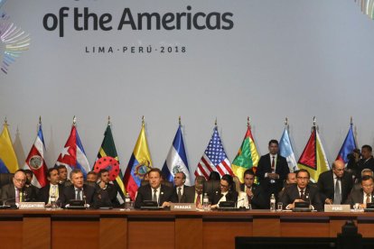 Un instant de la cimera de les Amèriques celebrada a Lima.