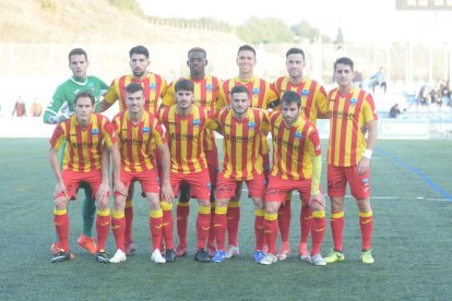 Formació inicial del Lleida dissabte a Eixea.