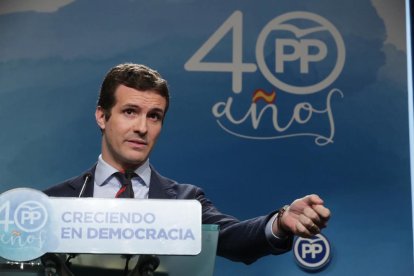 El vicesecretari de Comunicació del PP, Pablo Casado.