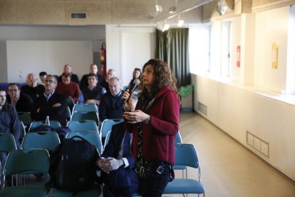 Maria Rosa Biel en un momento de su intervención en las jornadas técnicas de ayer en Les Borges.