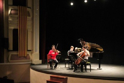 El Trío Halir, ayer en el Teatre Armengol de Bellpuig.