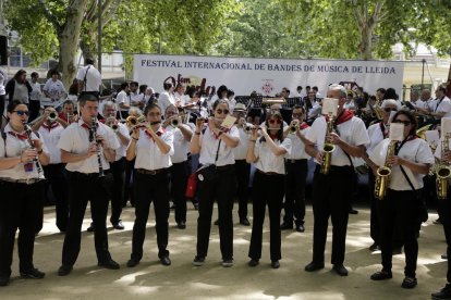 Una de les actuacions que va acollir ahir els Camps Elisis en l’últim dia del XV Festival de Bandes.