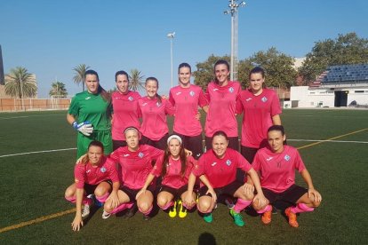 Formación inicial del AEM ayer en el campo del Sant Gabriel.