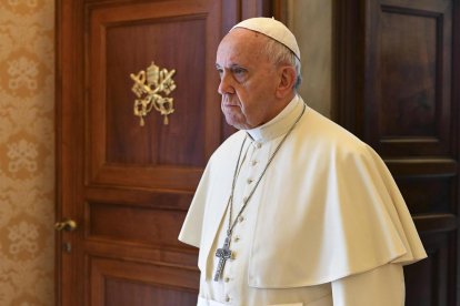 El papa Francesc, ahir en una audiència al Vaticà.