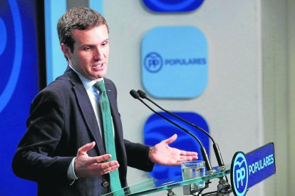 Imagen de archivo del líder del PP, Pablo Casado.