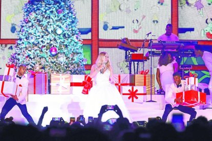 Mariah Carey, la noche del lunes en el WiZink Center de Madrid.