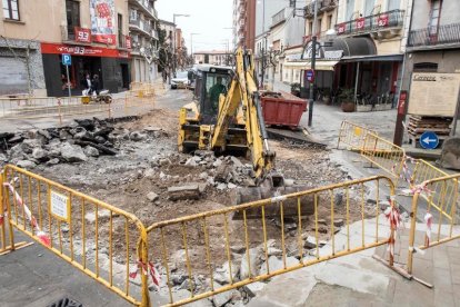 Els treballs que han començat a la Barbacana.